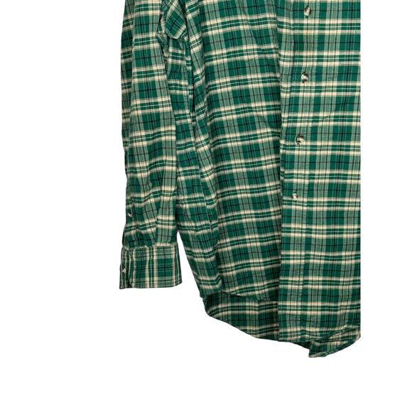 Ely Cattleman Men's Shirt Western Textured Plaid Button Up Long Sleeve Green XXL - Picture 3 of 11